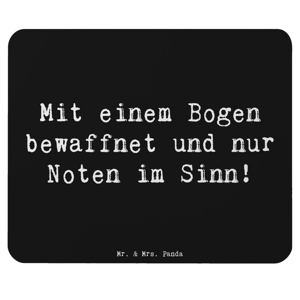 Mouse mat Saying Mit einem Bogen bewaffnet und nur Noten im Sinn! PC Zubehör, Einzigartiges Mauspad, Mousepad, Designer Mauspad, Mauspad, Mausunterlage, Computer zubehör, Arbeitszimmer, Büroausstattung, Mauspad Büro, Instrumente, Geschenke Musiker, Musikliebhaber