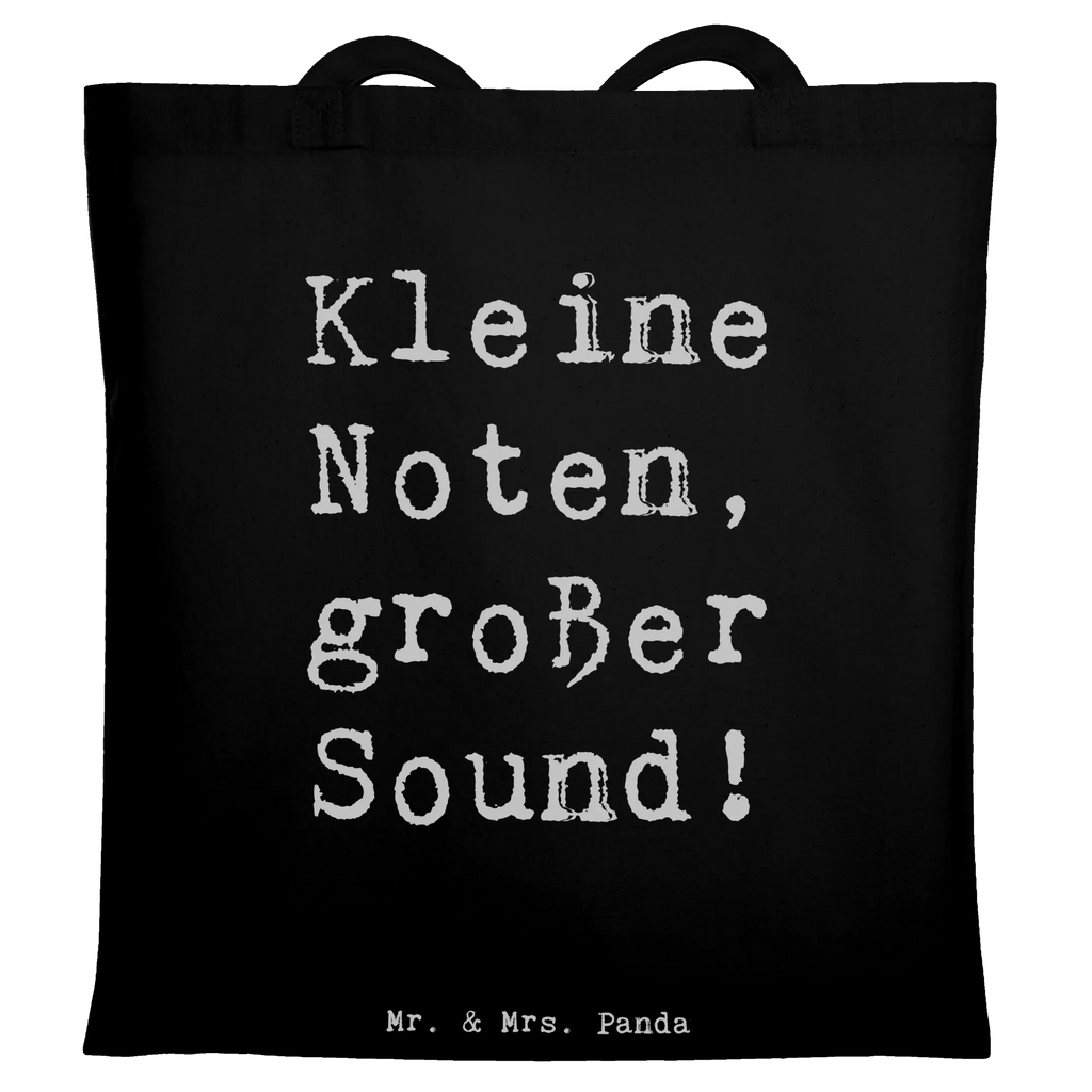 Tote bag Saying Kleine Noten, großer Sound! Umhängetasche, Shopper, Tragetasche, Schultertasche, Strandtasche, Jutetasche, Jutebeutel, Einkaufstasche, Stofftasche, Badetasche, Stoffbeutel, Laptoptasche, Beutel, Einkaufstüte, Beuteltasche, Tasche, Instrumente, Geschenke Musiker, Musikliebhaber