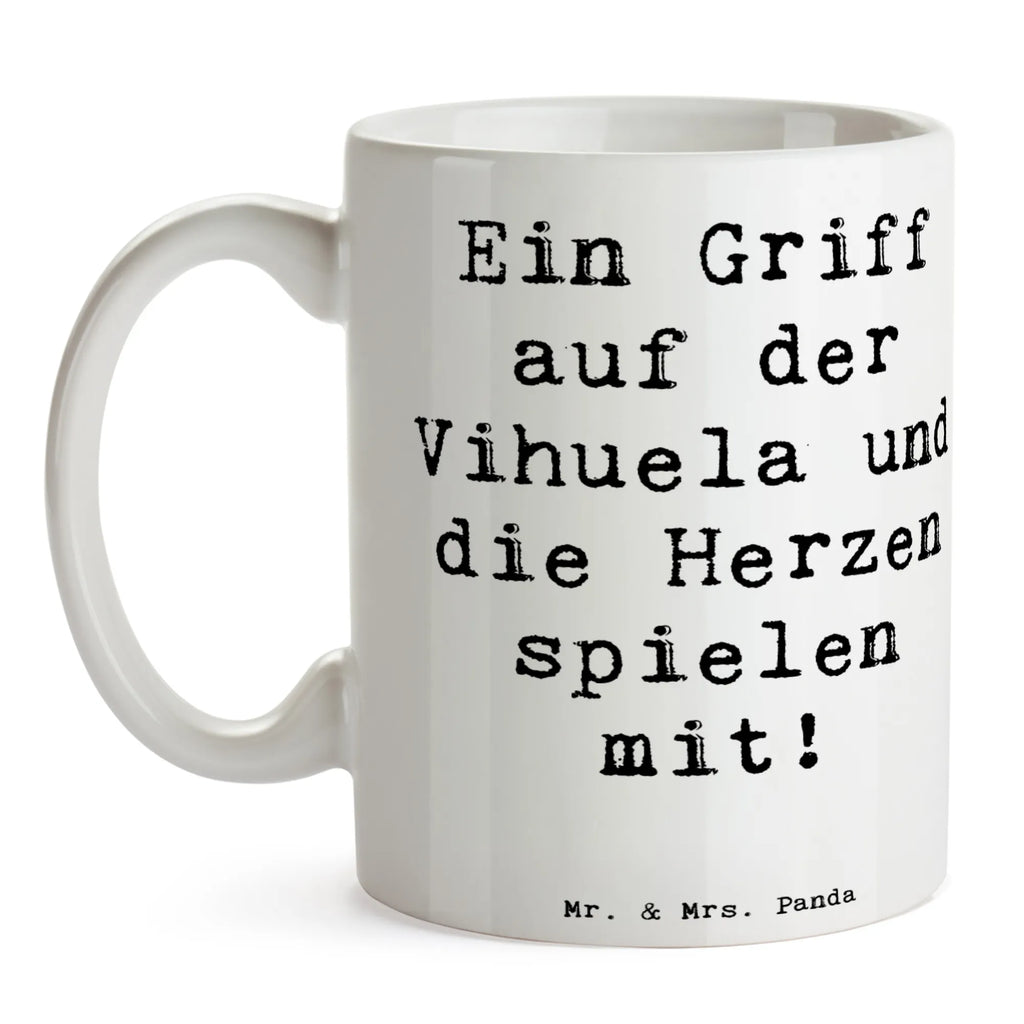 Mug Saying Ein Griff auf der Vihuela und die Herzen spielen mit! Porzellantasse, Tasse mit Zitaten, Kaffeetasse, Teetasse, Keramiktasse, Tasse, Geschenktasse, Bürotasse, Tasse mit Motiven, Instrumente, Geschenke Musiker, Musikliebhaber