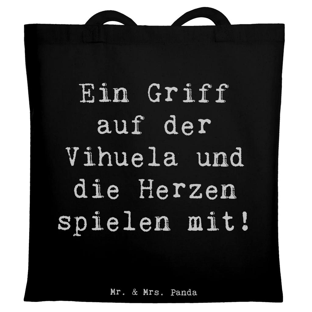 Tote bag Saying Ein Griff auf der Vihuela und die Herzen spielen mit! Tragetasche, Shopper, Laptoptasche, Einkaufstüte, Beutel, Badetasche, Einkaufstasche, Tasche, Stofftasche, Strandtasche, Beuteltasche, Jutebeutel, Jutetasche, Umhängetasche, Stoffbeutel, Schultertasche, Instrumente, Geschenke Musiker, Musikliebhaber