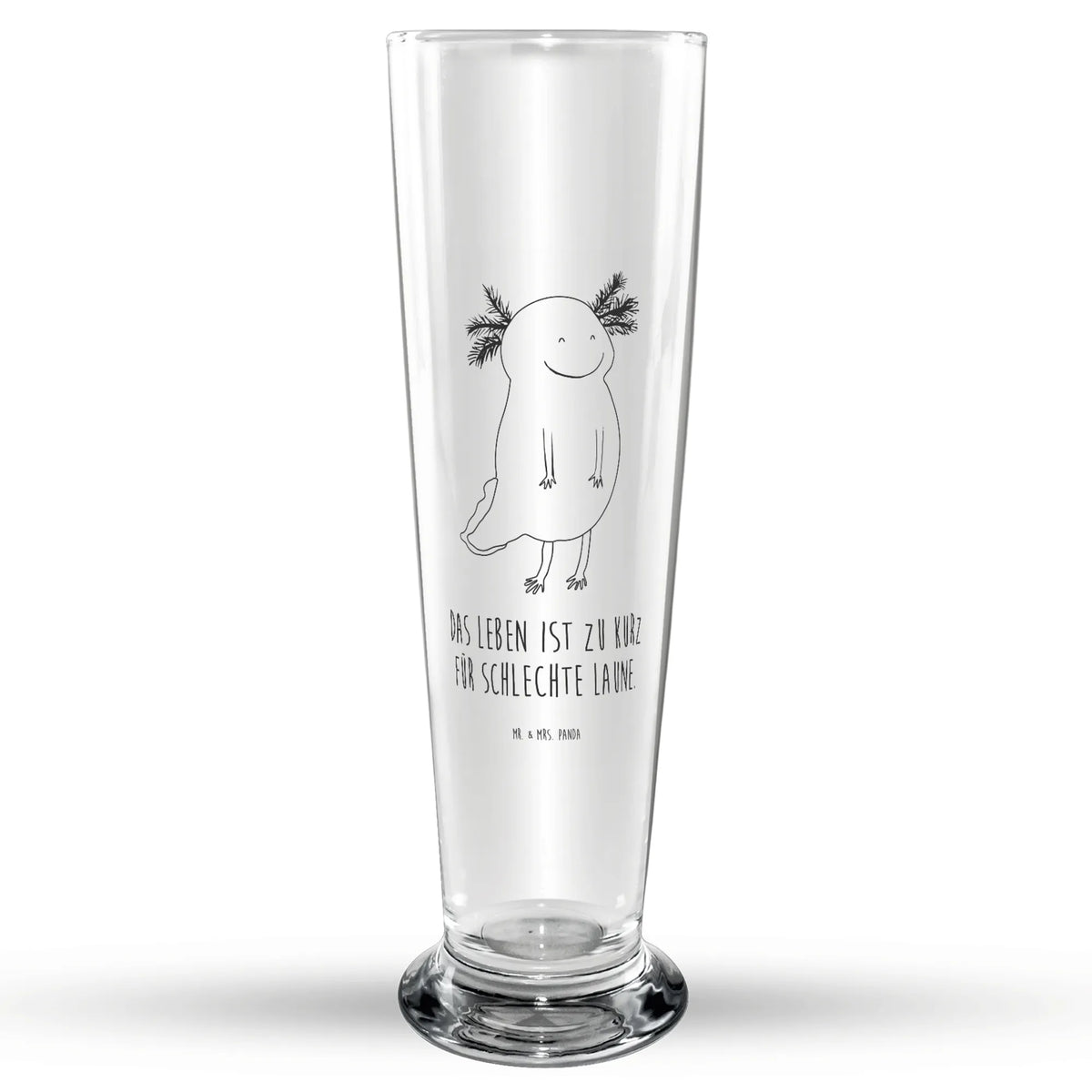 Bierglas Axolotl Glücklich
