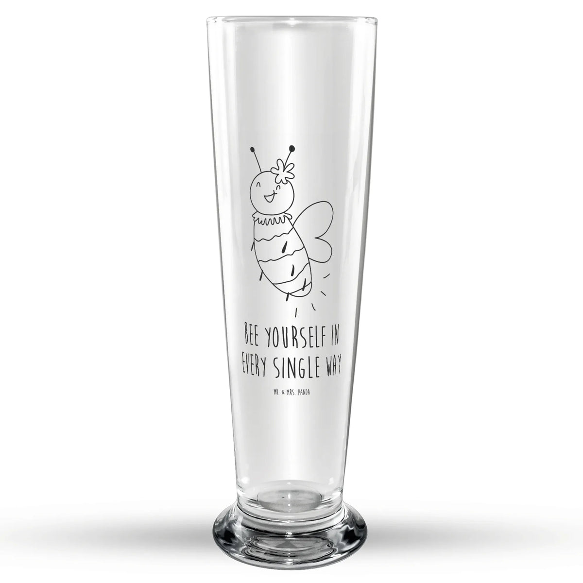 Bierglas Biene Blume Trinkglas, Glasbecher, Bierbecher, Bierglas, Glasbierglas, Bier Glas, Biene, Hummel, Wespe