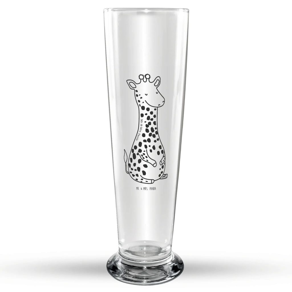 szklanka piwa żyrafa Zadowolony Afryka, dzikie zwierzęta