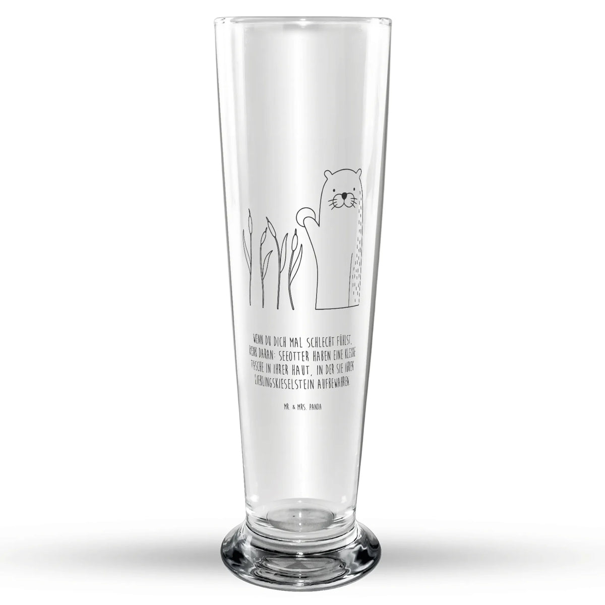 Bierglas Otter Stein Bierbecher, Trinkglas, Bier Glas, Bierglas, Glasbecher, Glasbierglas, Otter, Fischotter, Seeotter, Otter Seeotter See Otter