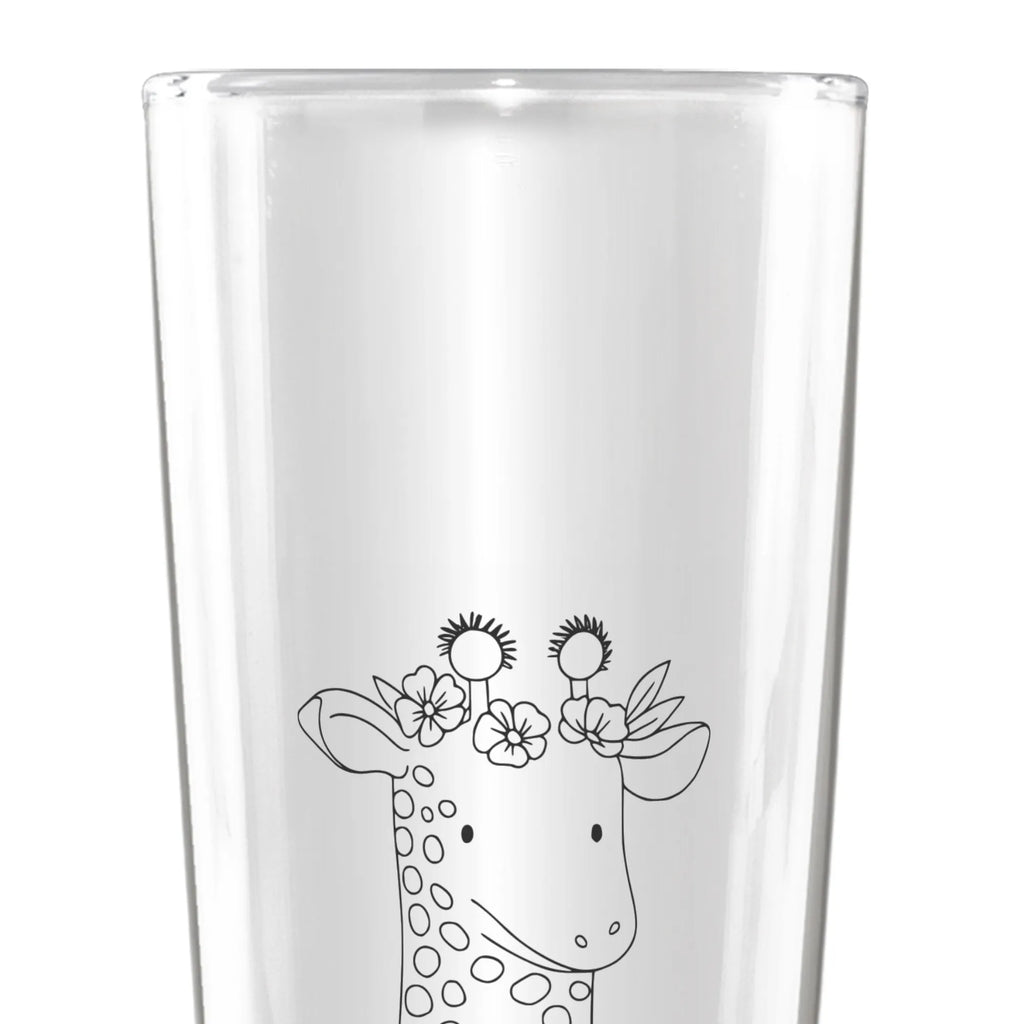 Spersonalizowany kufel do piwa żyrafa Wieniec kwiatów Afryka, dzikie zwierzęta