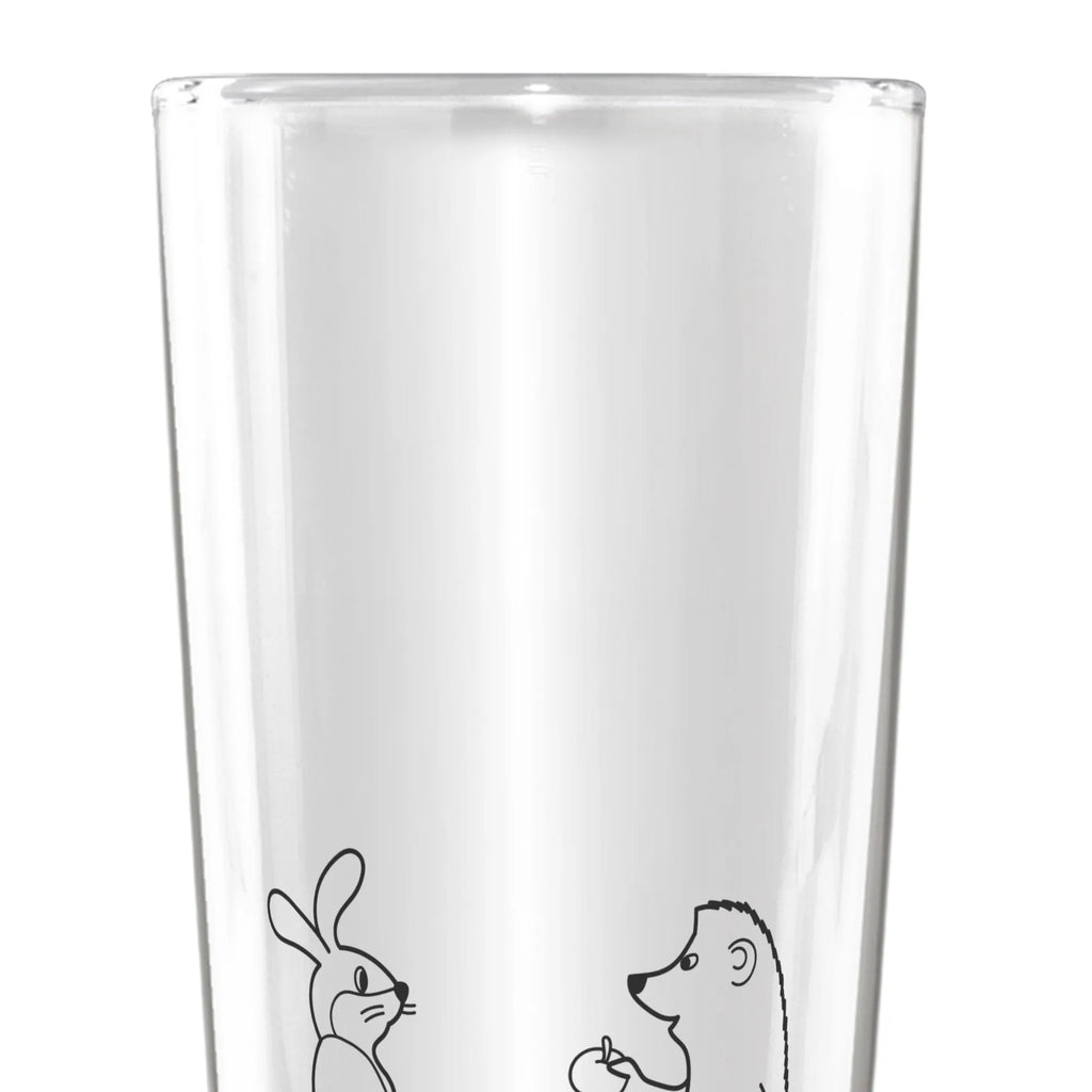 Personalized Beer Glass Hare Hedgehog small animals, cute, funny, cute animal motives, hand drawn, small world, funny sayings, good mood, happy, gifts, gift ideas, special gifts, animal lover, card, pain of separation, romantic saying, lovesickness gift, Hedgehog, heartache, Hedgehog and hare, consolation, love saying, hare