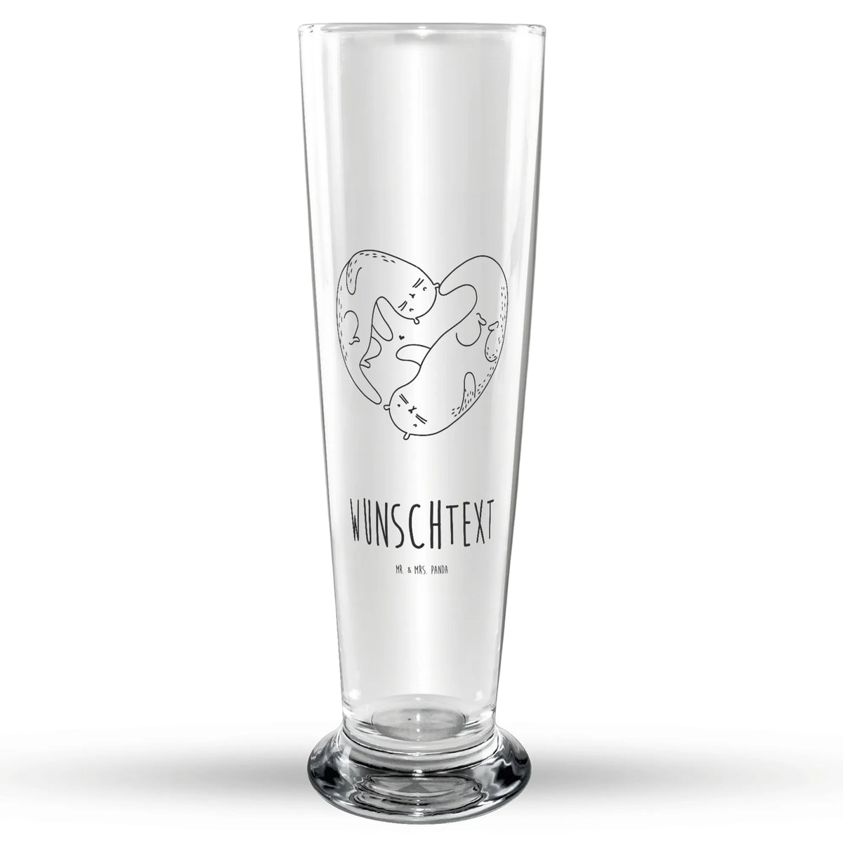 Personalized Beer Glass otter Heart otter, marten, sea otter, European otter, water mammal, aquatic animal, baby otter, predator, water, otter gifts, animal lover, gift ideas for animal lovers, animal, mammal, water animal, gifts for people in love, life together, heart, better half, love, love you, wedding day, proof of love, anniversary, love gift, engagement