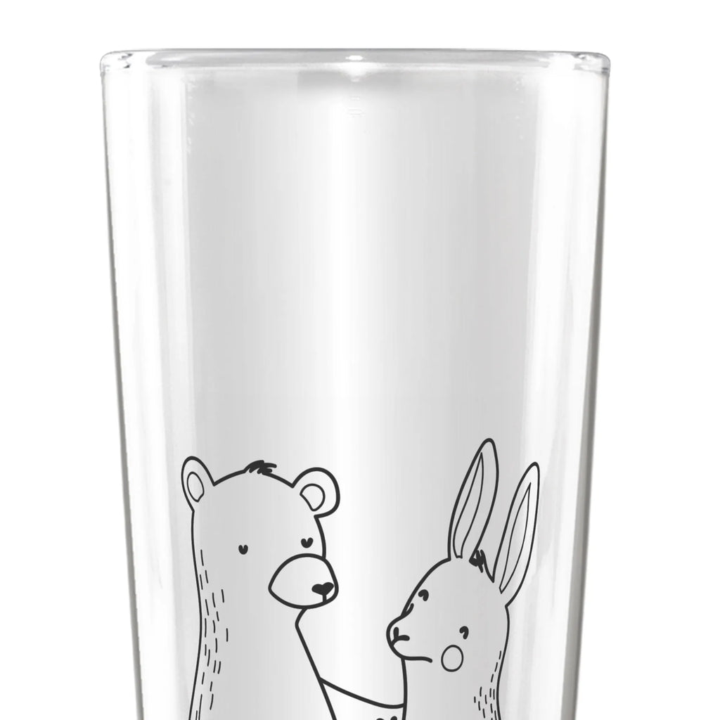 Personalized Beer Glass bear and rabbit Embrace Love, Loving, Two, Together, Marriage, Engagement, Proposal of marriage, Love gift, gift for her, gift for him, anniversary gift, bear, rabbit, best friends, best friend, friends