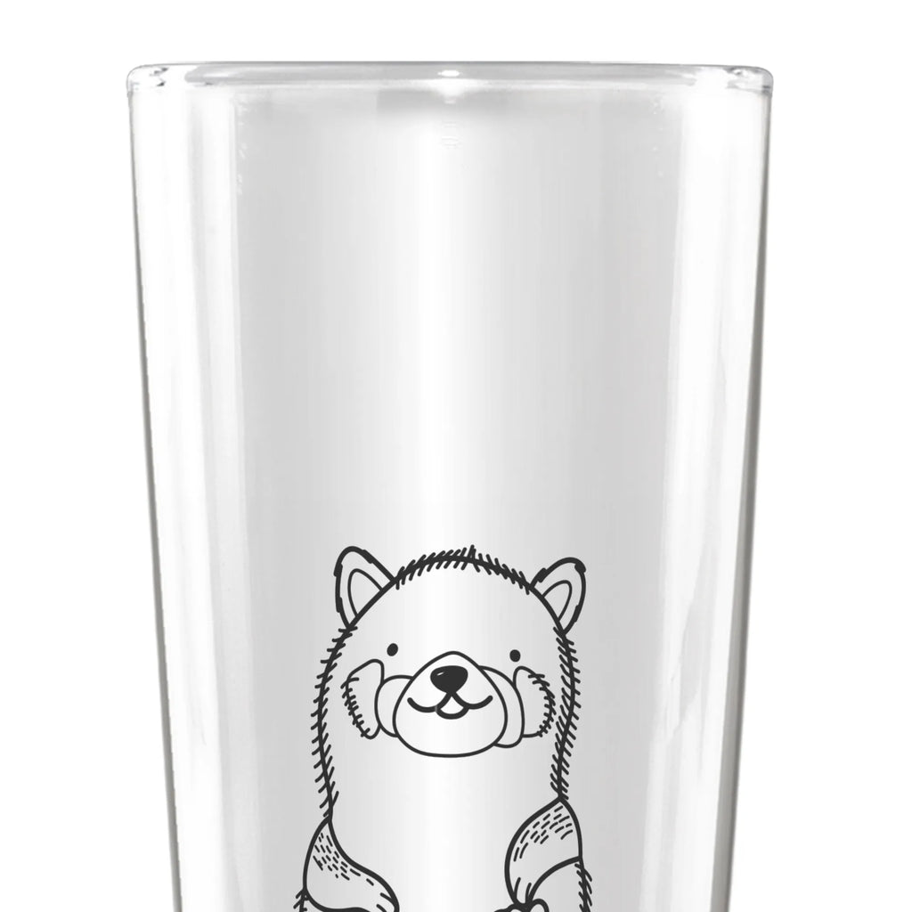 Personalized Beer Glass red panda small animals, cute, funny, cute animal motives, hand drawn, small world, funny sayings, good mood, happy, gifts, gift ideas, special gifts, animal lover, card, heart, love, Panda, favourite person, red, darling