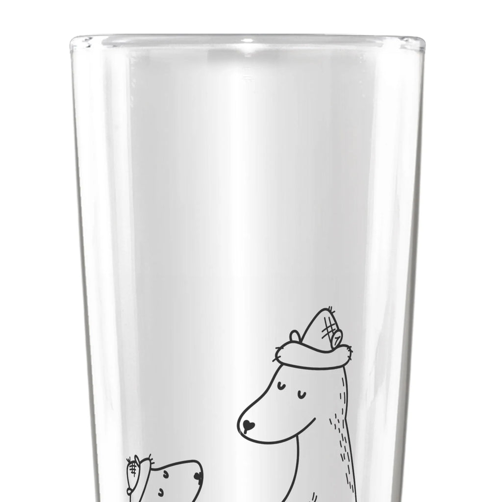 Personalized Beer Glass Bears with hats Family, Father's Day, Mother's Day, brother, sister, Mom, Dad, family, bear, sons, dad, father's day, role model, favourite person, daddy, children, father-son, child, son, father