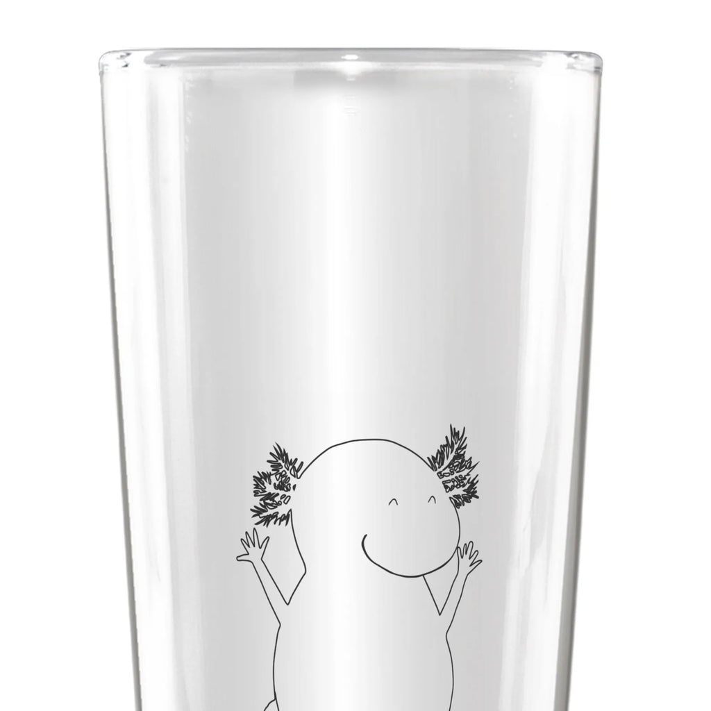 Personalized Beer Glass axolotl Hooray Axolotl, Axelotl, marine animals, Mexican walking fish, salamander, satisfaction, motivation, axolot, tail, joy, cheerful, amphibian, fun, axolotl