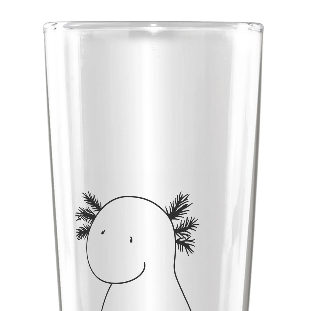 Personalized Beer Glass axolotl zero Axolotl, Axelotl, marine animals, Mexican walking fish, salamander, lifestyle, contented, happy, wisdom, Axolot, love, worldly wisdom, girlfriend, cheerful