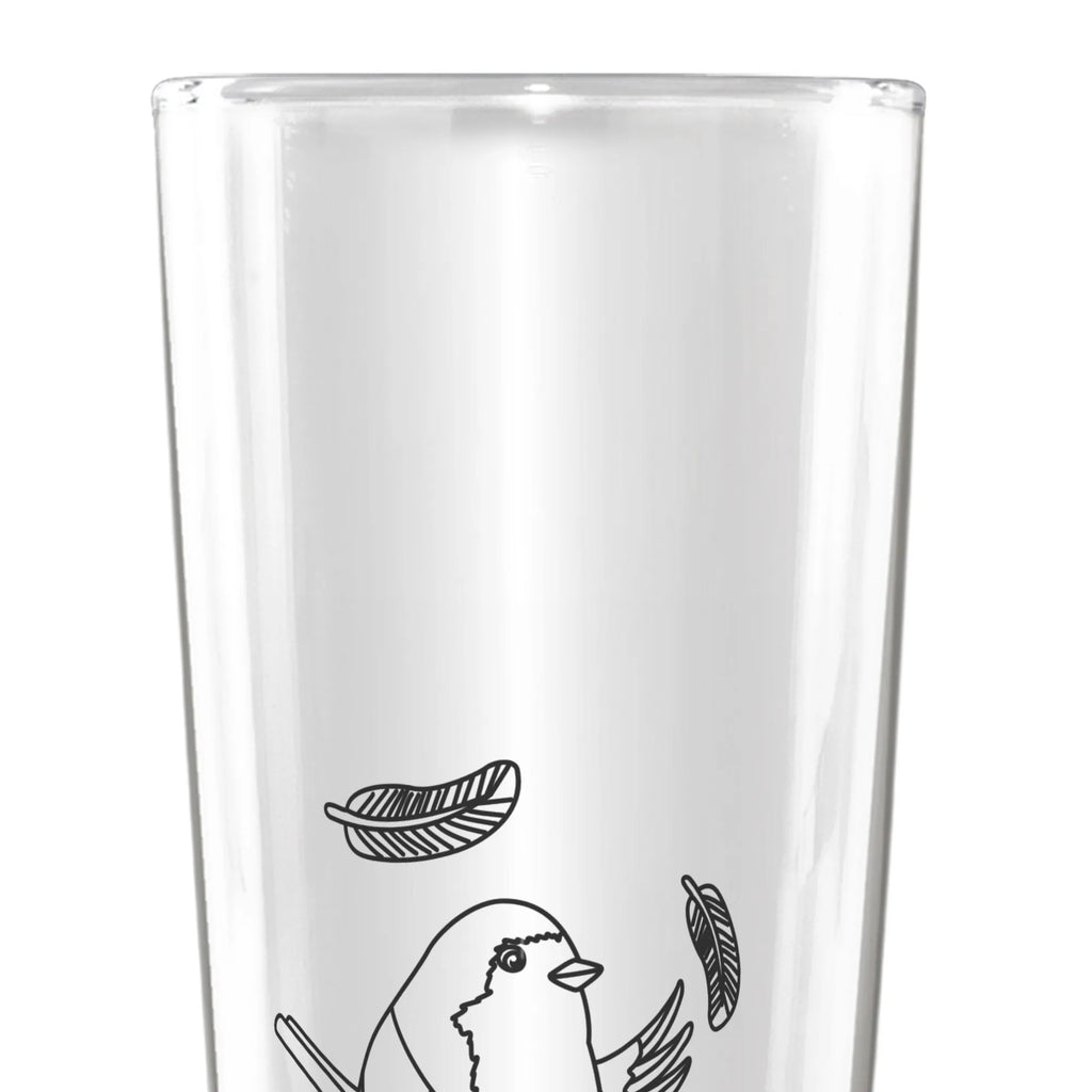 Personalized Beer Glass robin feathers small animals, cute, funny, cute animal motives, hand drawn, small world, funny sayings, good mood, happy, gifts, gift ideas, special gifts, animal lover, card, robin, slogan motivation, bird, motivation pictures, flying, motivation slogans, What if i fall, slogan courage