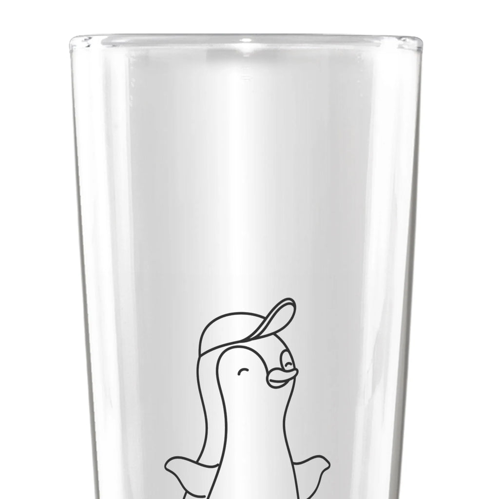 Personalized Beer Glass penguin skateboarding Gift, sport, hobby, giving, thank you, award, profit, athlete, skating, skateboard, skate rink, skateboarding, Skateboarding
