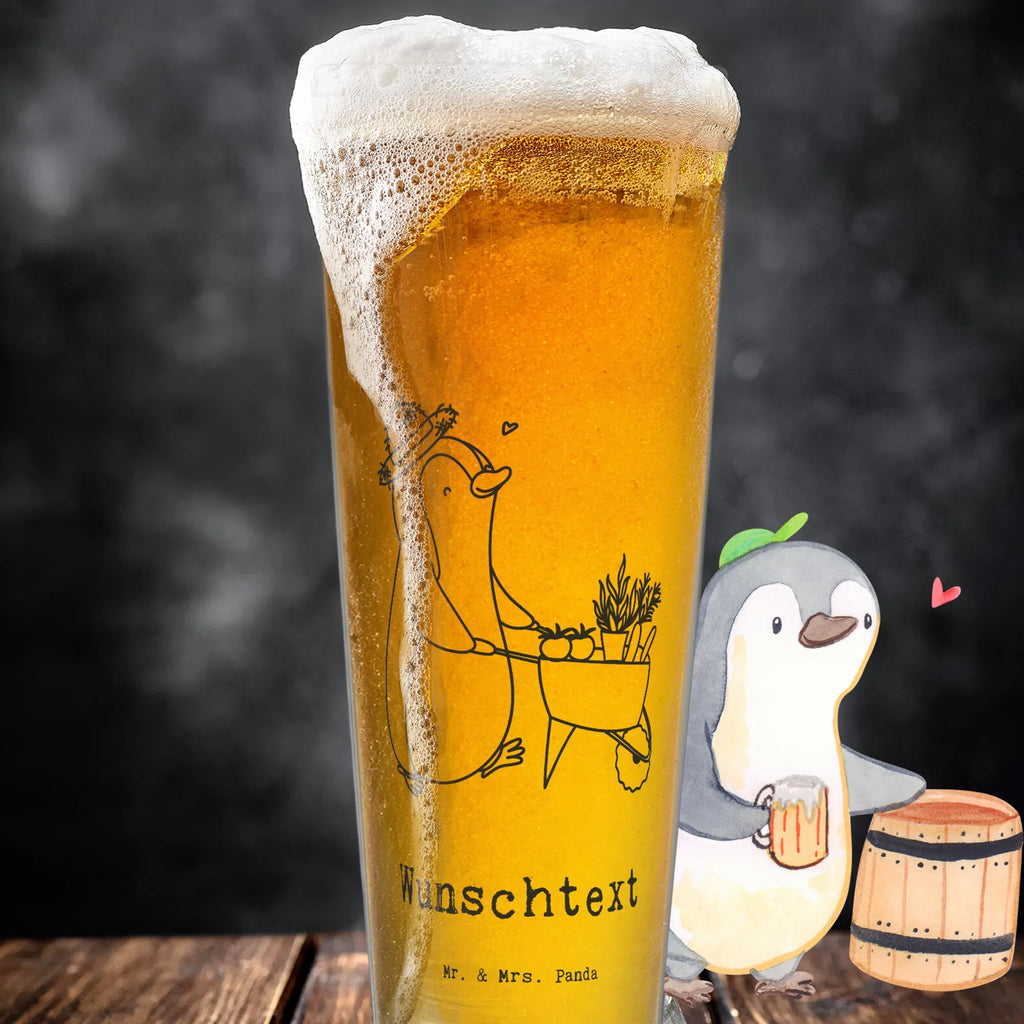 Personalized Beer Glass penguin gardening Gift, sport, hobby, giving, thank you, award, profit, athlete, garden maintenance, urban gardening, gardening, Gardening
