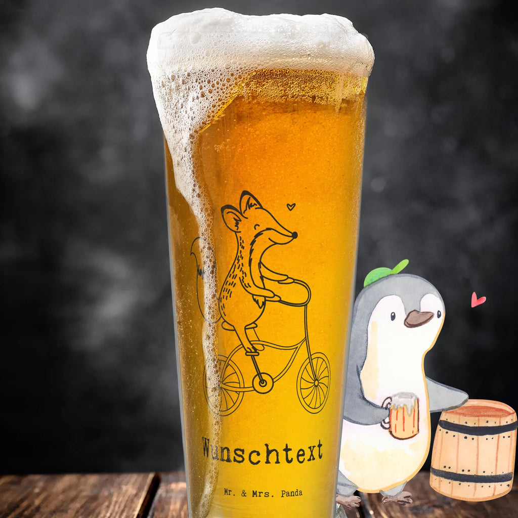 Personalized Beer Glass Fox cycle Gift, sport, hobby, giving, thank you, award, profit, athlete, trekking, mountain biking, Biking, cycling