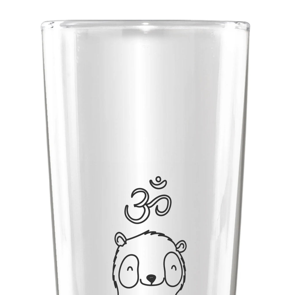 Personalized Beer Glass panda meditate Gift, sport, hobby, giving, thank you, award, profit, athlete, Meditate, meditation course, meditation