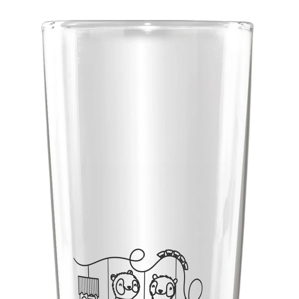 Personalized Beer Glass pandas visit amusement park Gift, sport, hobby, giving, thank you, award, profit, athlete, ride a roller coaster, Visit an amusement park