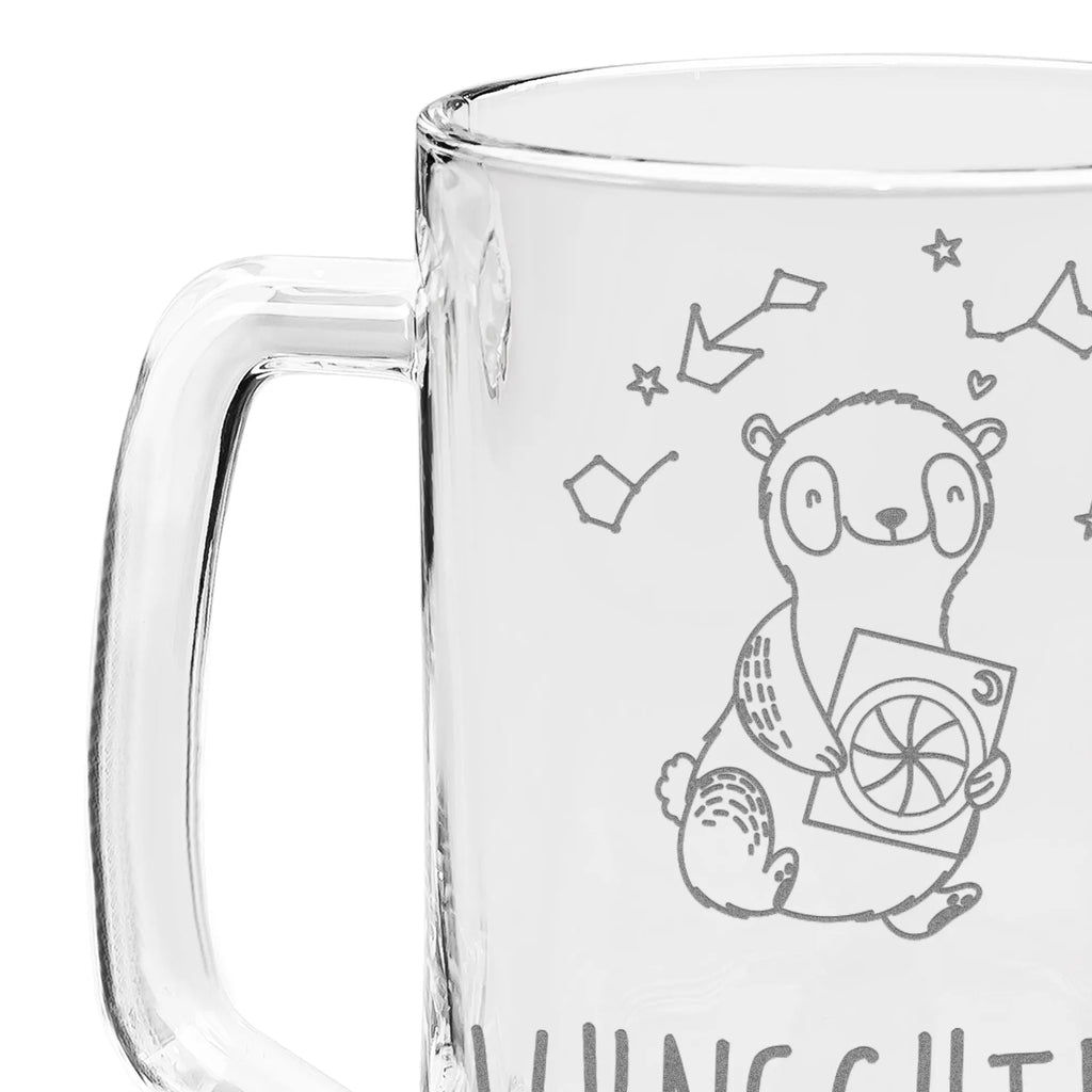 Personalized Engraved Beer Mug panda astrology Gift, sport, hobby, giving, thank you, award, profit, athlete, Astrology, constellations, horoscope