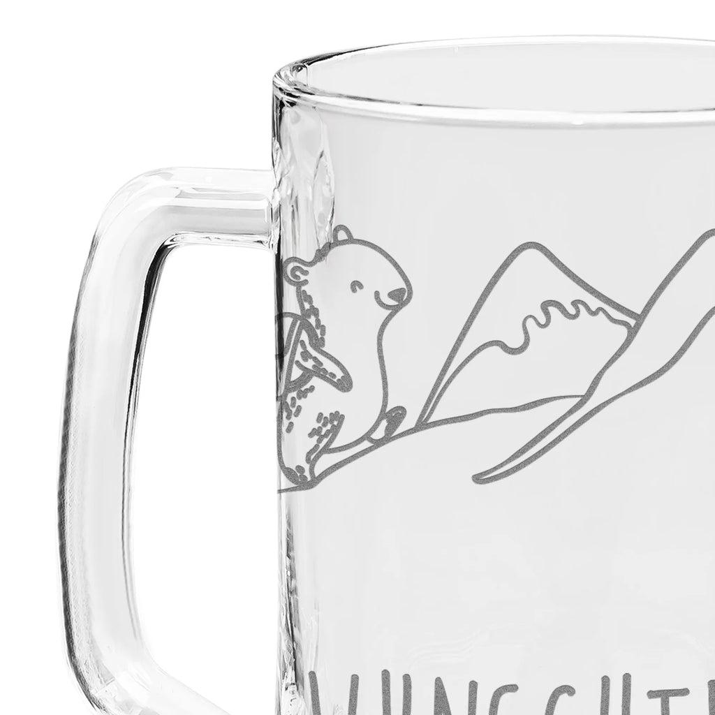 Personalizowany kufel do piwa z grawerem niedźwiedź Wspinaczka Prezent, Sport, Dyscyplina sportowa, Hobby, Darować, Dziękuję, Dzięki, Wyróżnienie, Wygrana, Sportowiec