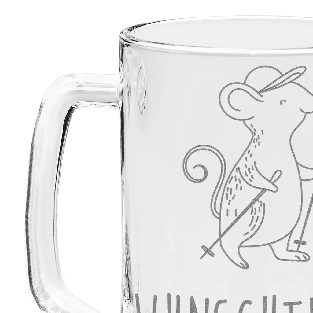 Personalizowany kufel do piwa z grawerem Mysz Spacer Prezent, Sport, Dyscyplina sportowa, Hobby, Darować, Dziękuję, Dzięki, Wyróżnienie, Wygrana, Sportowiec