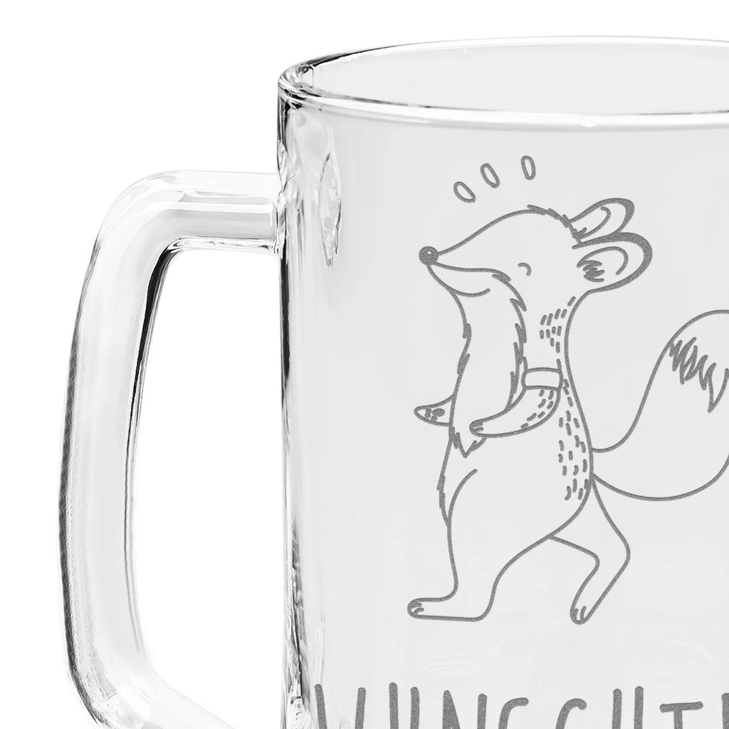 Personalized Engraved Beer Mug Fox Jog Gift, sport, hobby, giving, thank you, award, profit, athlete, running, jogging