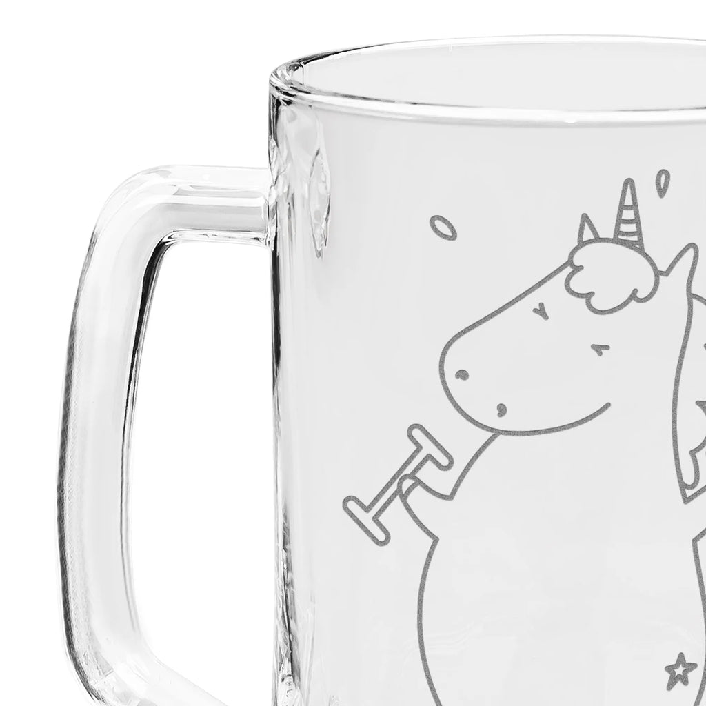 Engraved Beer Mug unicorn fitness unicorn, unicorns, Sixpack, Sports, Diet, Fitnessstudio, Unicorn, Fitness, Dieting, Unicorns, model, English, Gym