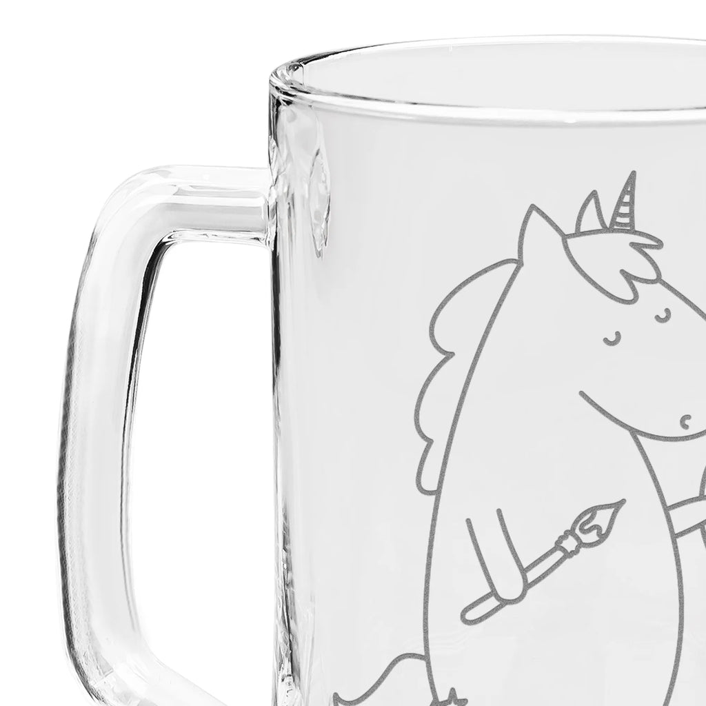Engraved Beer Mug unicorn Artist unicorn, unicorns, Artist, English, Artist gift, Unicorn, Gift, Artist present, Painter gift, Pen, Brush, World, Painting, Drawing