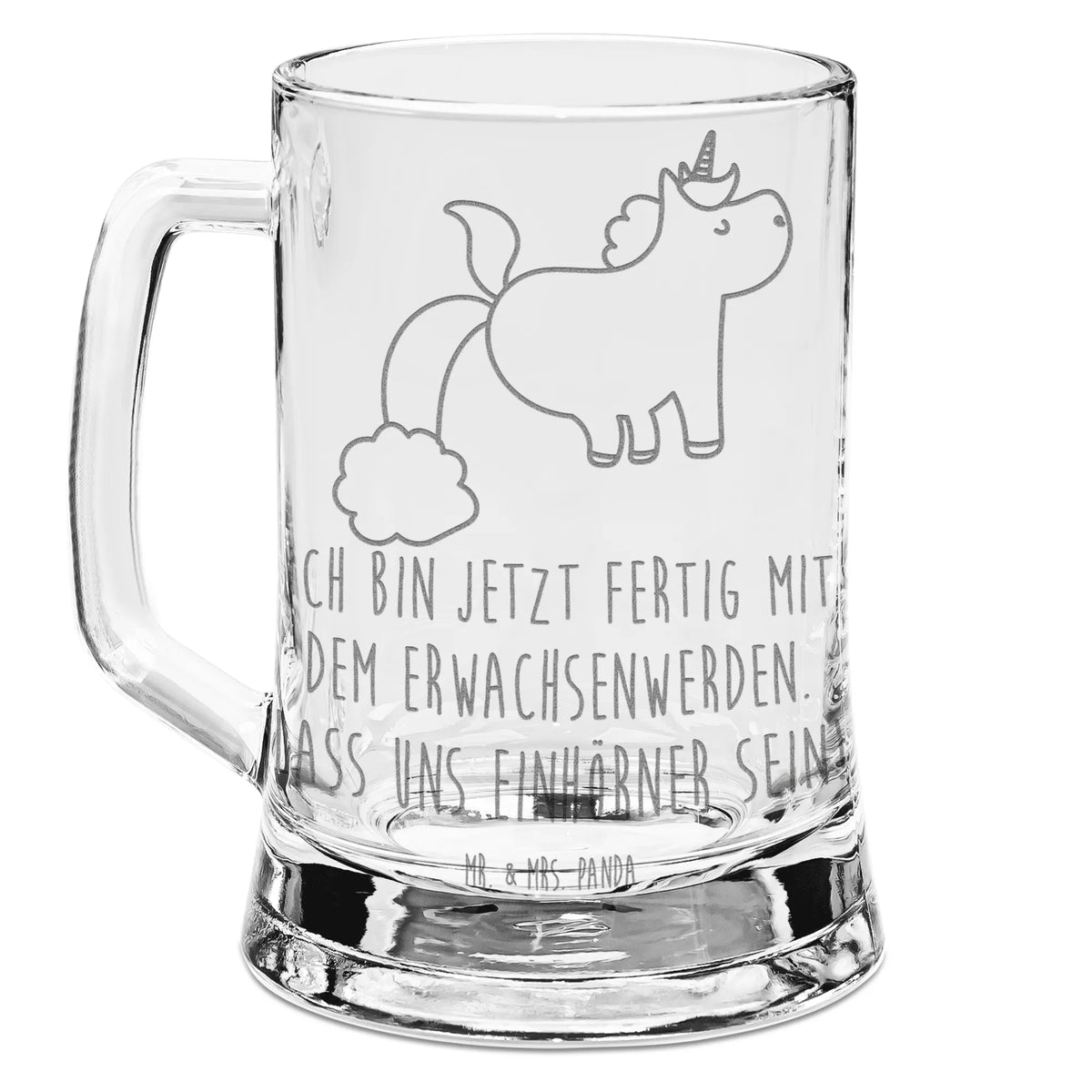 Grawerowany Kufel Piwa Jednorożec puszczać bąki Jednorożec, jednorożce, dekoracje jednorożca, jednorożec