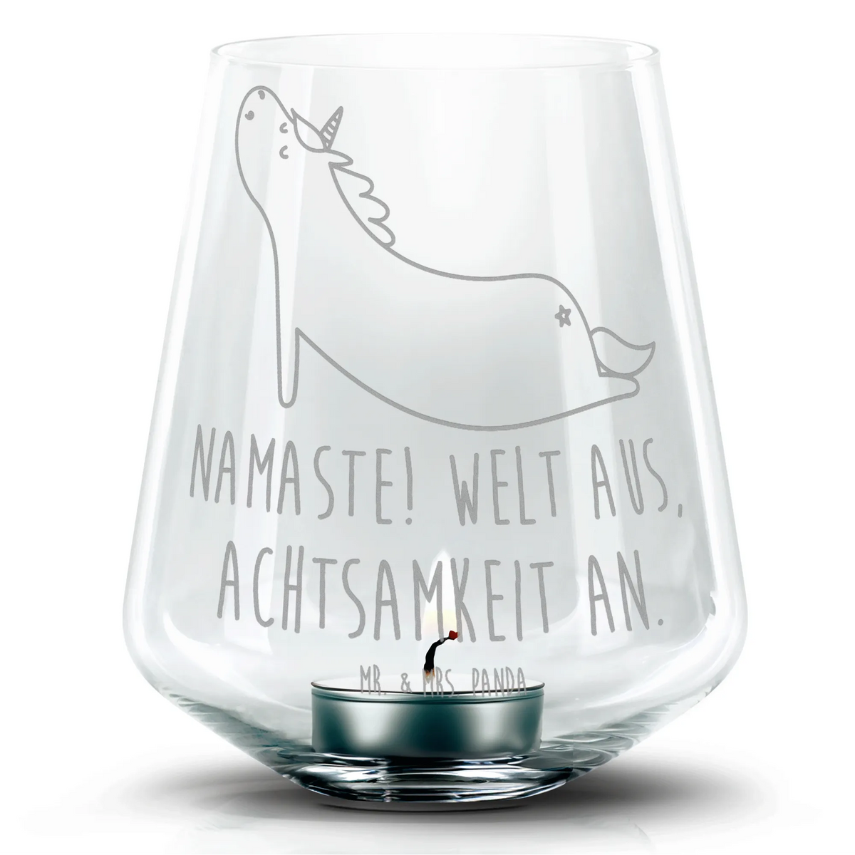 Engraved Wind Light unicorn yoga sports, gift, mindfulness, present, relaxation, sweet