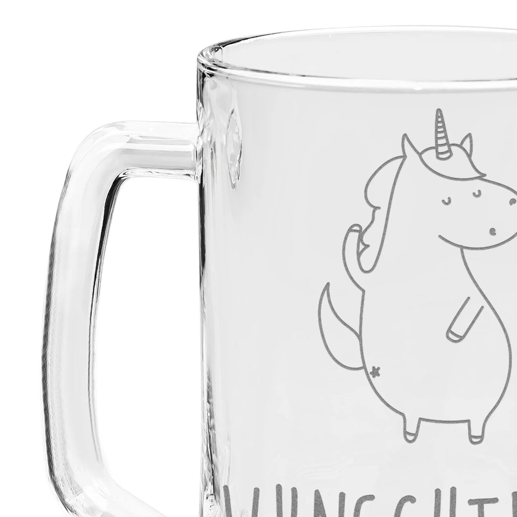 Personalizowany kufel do piwa z grawerem jednorożec Mężczyzna Jednorożec, jednorożce, dekoracje jednorożca, jednorożec