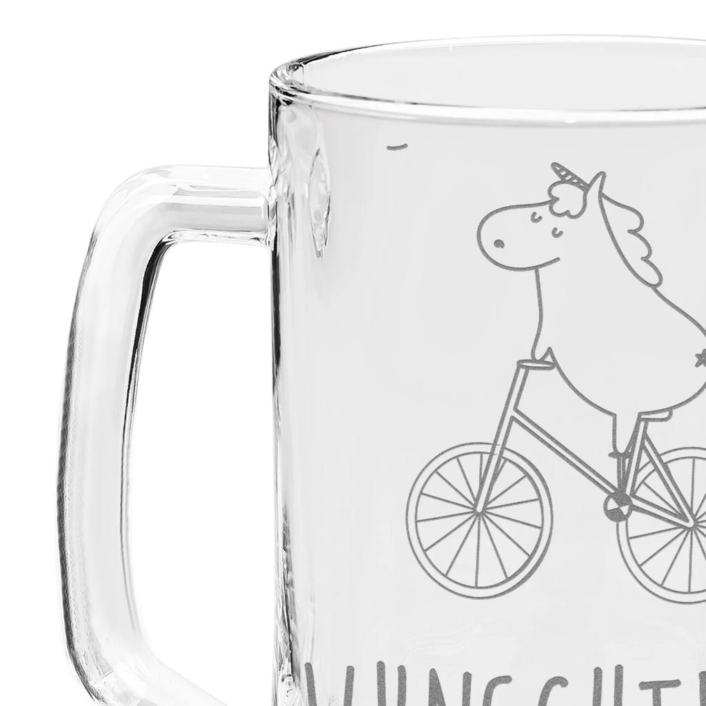 Personalized Engraved Beer Mug unicorn cyclist unicorn, unicorns, cyclist gift, present, confetti, bike, grief, luxury problem, cycling, love affliction, fairy dust, wheel