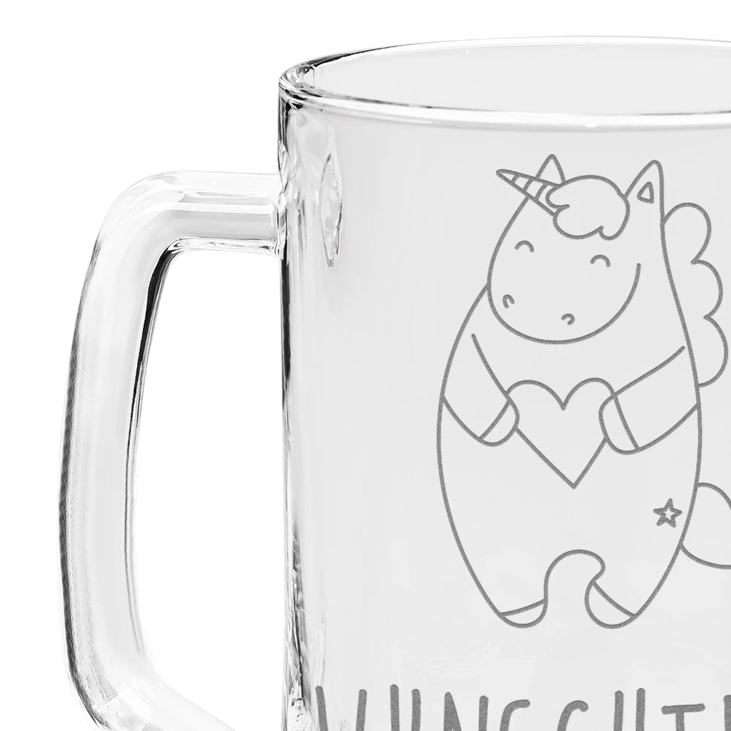 Personalizowany kufel do piwa z grawerem Jednorożec serce Jednorożec, jednorożce, dekoracje jednorożca, jednorożec