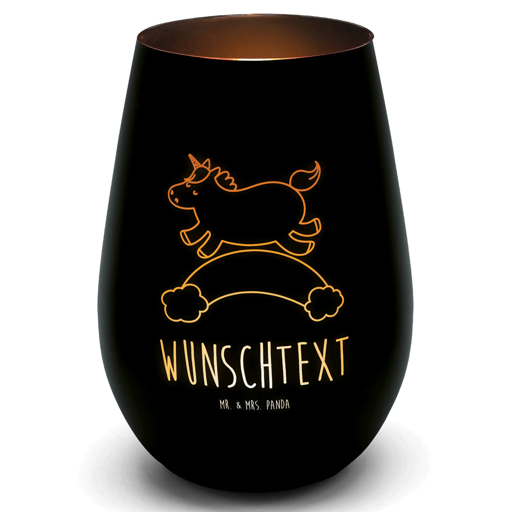 Złoty świecznik spersonalizowany jednorożec tęcza Jednorożec, jednorożce, dekoracje jednorożca, jednorożec