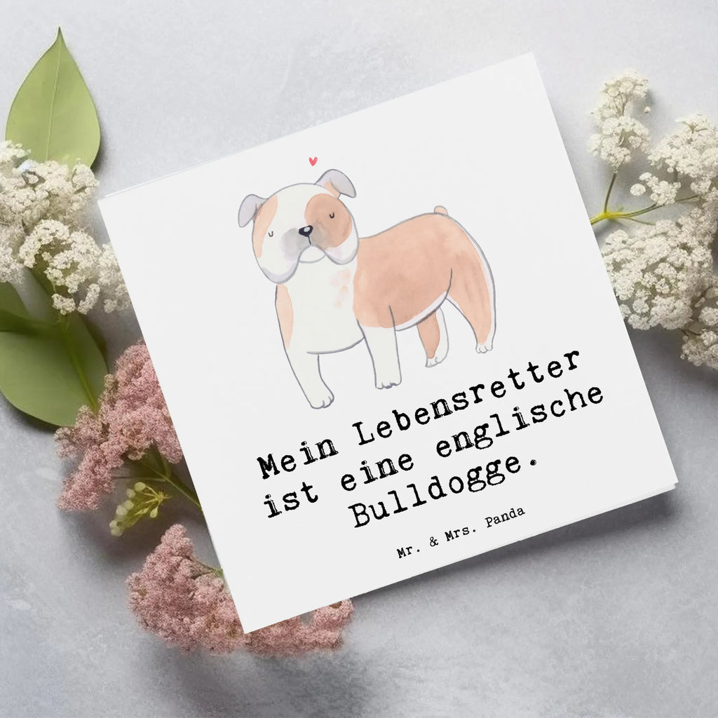 Deluxe Karte Englische Bulldogge Lebensretter Geburtstagskarte, Glückwunschkarte, Karte, Hochzeitskarte, Hochwertige Klappkarte, Grußkarte, Einladungskarte, Hochwertige Grußkarte, Klappkarte, Hund, Hunderasse, Rassehund, Hundebesitzer, Geschenk, Tierfreund, Schenken, Welpe, English Bulldog, Englische Bulldogge