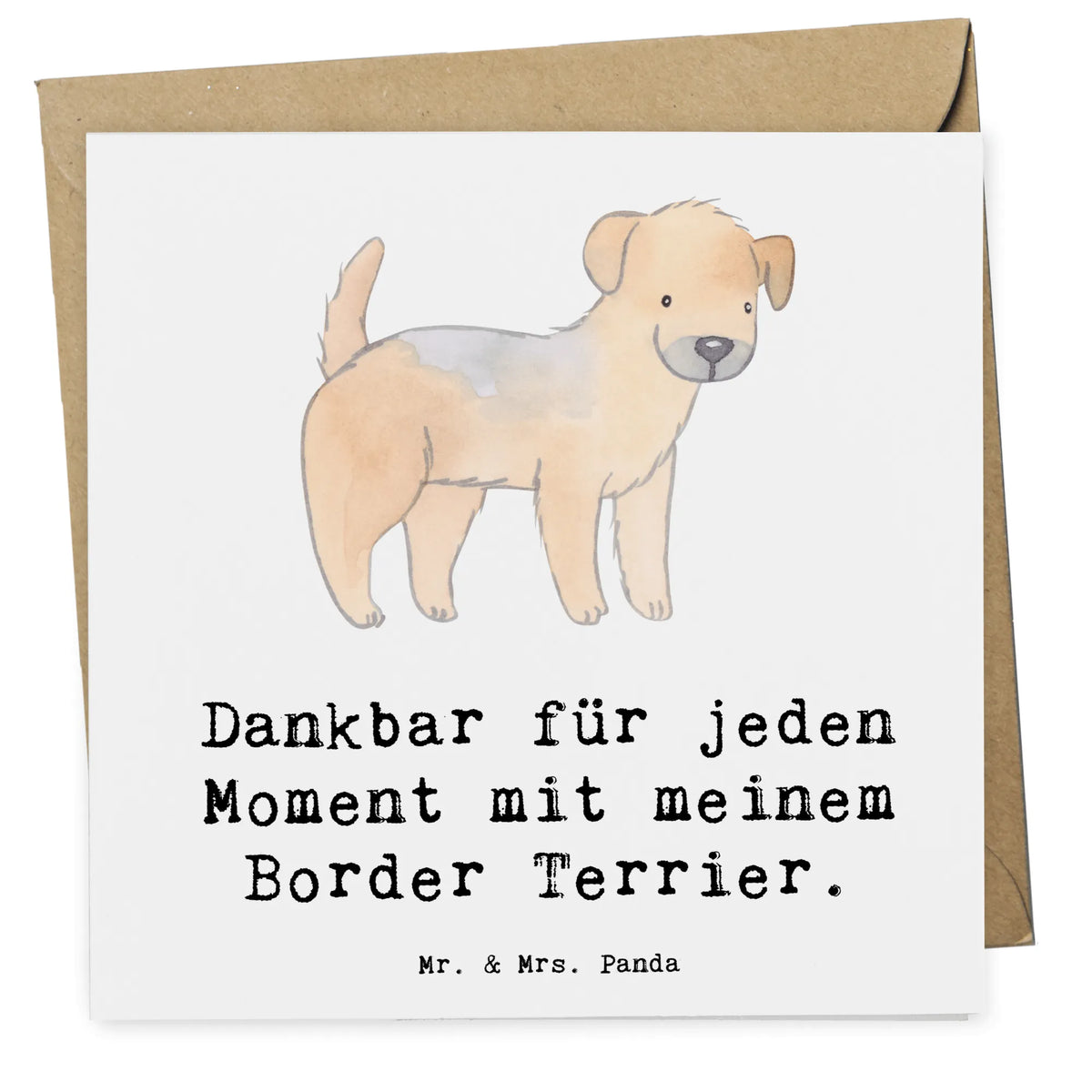 Deluxe Card Border Terrier Moment gift, animal lover, giving, puppy, dog owner, purebred dog, dog breed