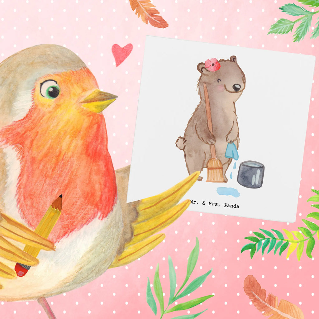 Deluxe Card Cleaning Staff Heart Hochzeitskarte, Geburtstagskarte, Hochwertige Grußkarte, Hochwertige Klappkarte, Einladungskarte, Karte, Glückwunschkarte, Grußkarte, Klappkarte, Beruf, Ausbildung, Jubiläum, Abschied, Rente, Kollege, Kollegin, Geschenk, Schenken, Arbeitskollege, Mitarbeiter, Firma, Danke, Dankeschön