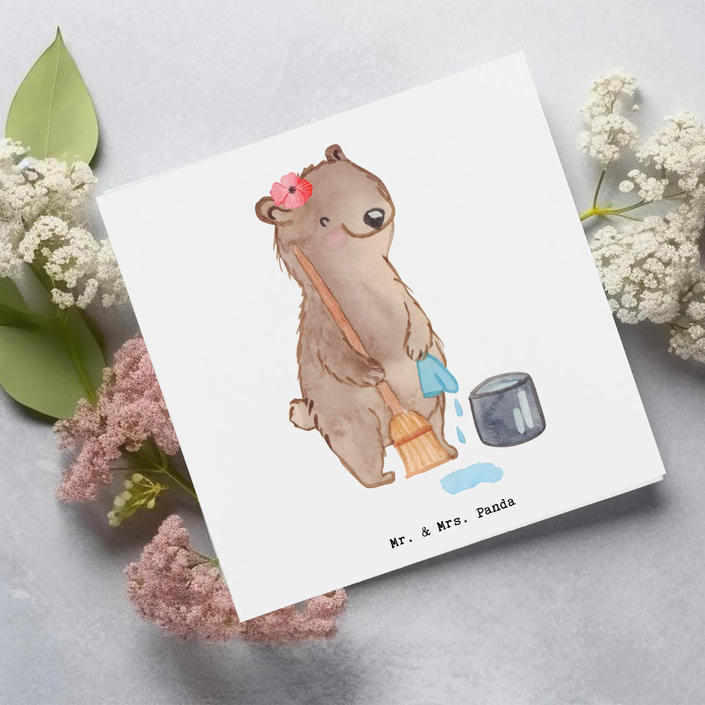 Deluxe Card Cleaning Staff Heart Hochzeitskarte, Geburtstagskarte, Hochwertige Grußkarte, Hochwertige Klappkarte, Einladungskarte, Karte, Glückwunschkarte, Grußkarte, Klappkarte, Beruf, Ausbildung, Jubiläum, Abschied, Rente, Kollege, Kollegin, Geschenk, Schenken, Arbeitskollege, Mitarbeiter, Firma, Danke, Dankeschön