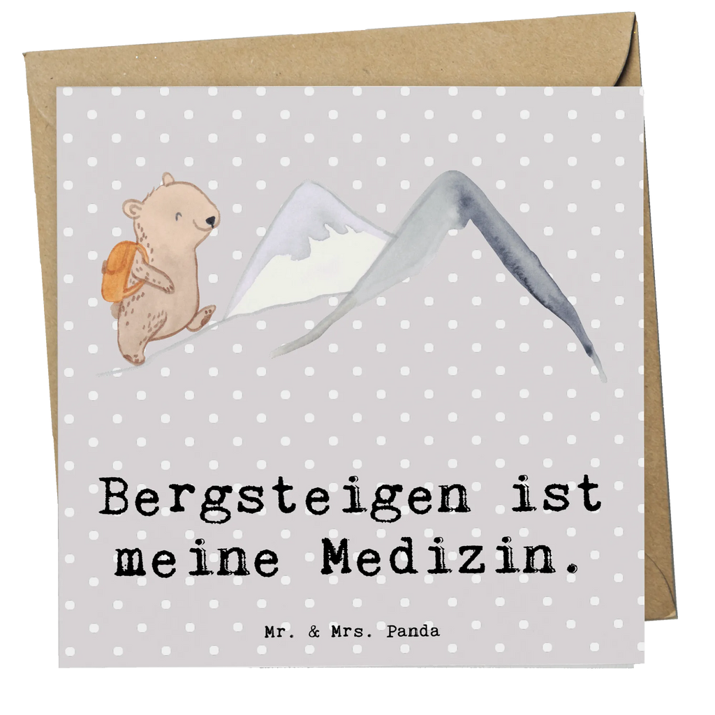 Deluxe Karte Bär Bergsteigen Klappkarte, Geburtstagskarte, Karte, Glückwunschkarte, Hochwertige Grußkarte, Hochzeitskarte, Hochwertige Klappkarte, Grußkarte, Einladungskarte, Geschenk, Sport, Sportart, Hobby, Schenken, Danke, Dankeschön, Auszeichnung, Gewinn, Sportler, Alpinismus, Alpinwandern, wandern, Trekking, Bergsteigen, Bergsport