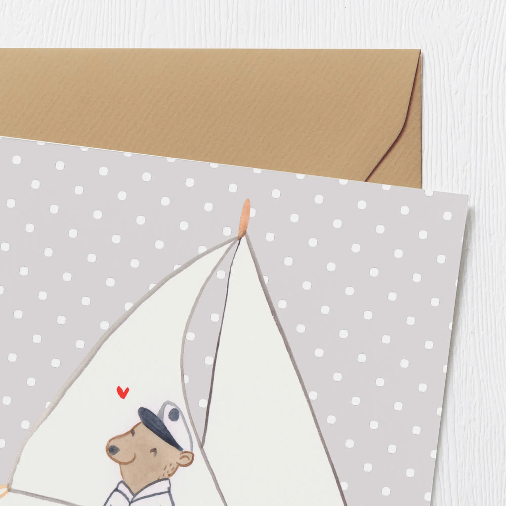 Deluxe Karte Bär Segeln Hochwertige Grußkarte, Hochwertige Klappkarte, Klappkarte, Grußkarte, Glückwunschkarte, Geburtstagskarte, Karte, Hochzeitskarte, Einladungskarte, Geschenk, Sport, Sportart, Hobby, Schenken, Danke, Dankeschön, Auszeichnung, Gewinn, Sportler, Yachtclub, Segelschule, Segelboot, Segeltörn, segeln