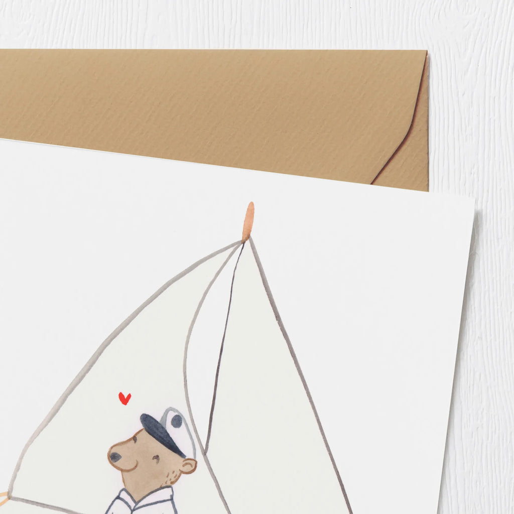 Deluxe Karte Bär Segeln Hochwertige Grußkarte, Hochwertige Klappkarte, Klappkarte, Grußkarte, Glückwunschkarte, Geburtstagskarte, Karte, Hochzeitskarte, Einladungskarte, Geschenk, Sport, Sportart, Hobby, Schenken, Danke, Dankeschön, Auszeichnung, Gewinn, Sportler, Yachtclub, Segelschule, Segelboot, Segeltörn, segeln