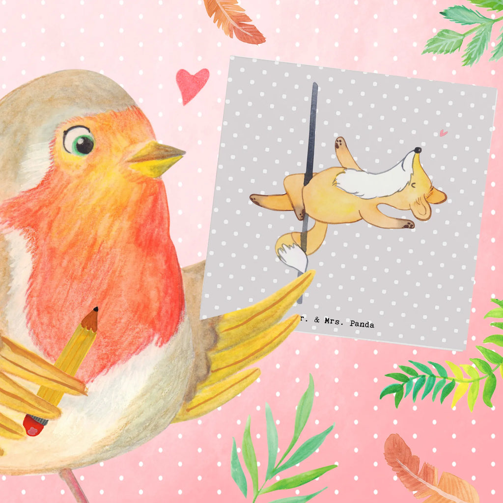 Deluxe Card Fox Pole Dance Klappkarte, Hochzeitskarte, Glückwunschkarte, Hochwertige Klappkarte, Einladungskarte, Karte, Grußkarte, Hochwertige Grußkarte, Geburtstagskarte, Geschenk, Sport, Sportart, Hobby, Schenken, Danke, Dankeschön, Auszeichnung, Gewinn, Sportler, Pole Dance, Tanzen, Tanz