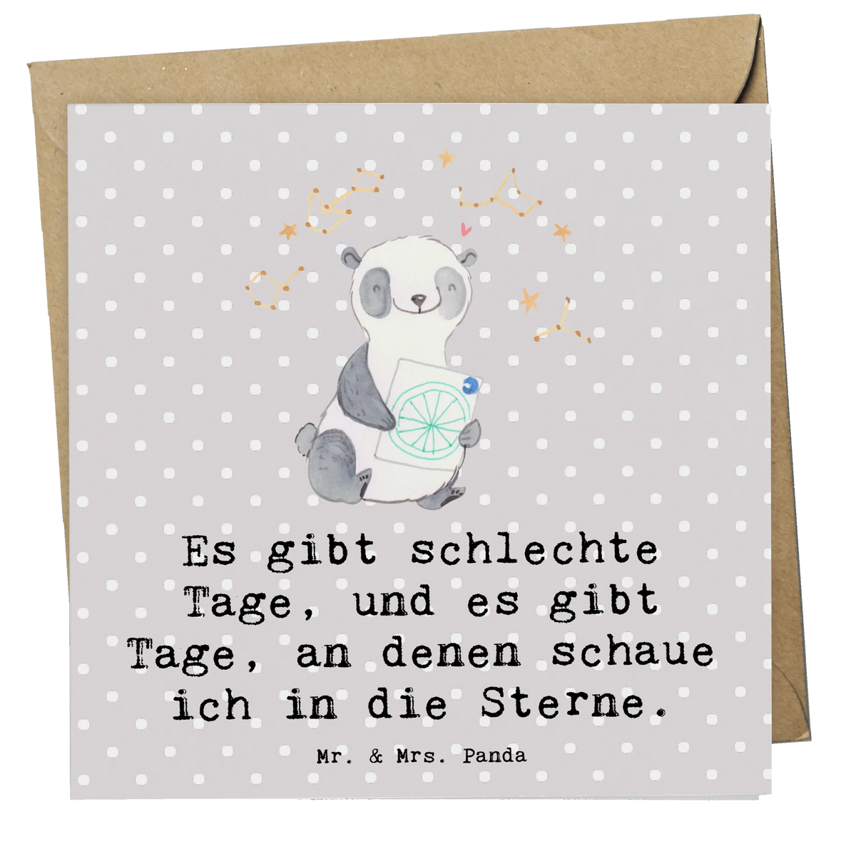 Deluxe Card panda astrology Gift, giving, thank you, award, profit, athlete, horoscope, constellations, Astrology