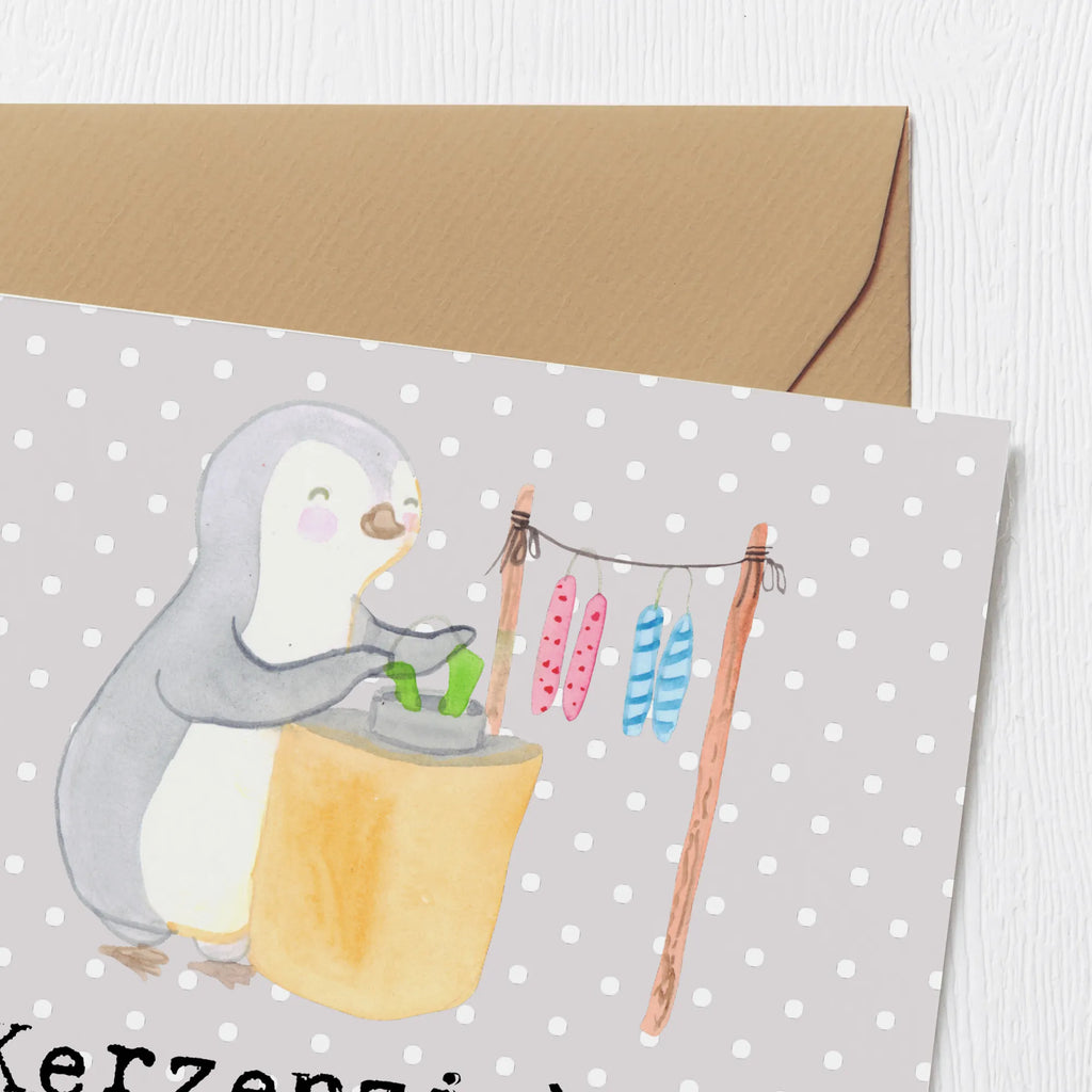 Deluxe Karte Pinguin Kerzenziehen Geburtstagskarte, Hochwertige Grußkarte, Grußkarte, Einladungskarte, Glückwunschkarte, Hochzeitskarte, Hochwertige Klappkarte, Karte, Klappkarte, Geschenk, Sport, Sportart, Hobby, Schenken, Danke, Dankeschön, Auszeichnung, Gewinn, Sportler, Kerzen ziehen. DIY, Kerzenziehen, Deko basteln