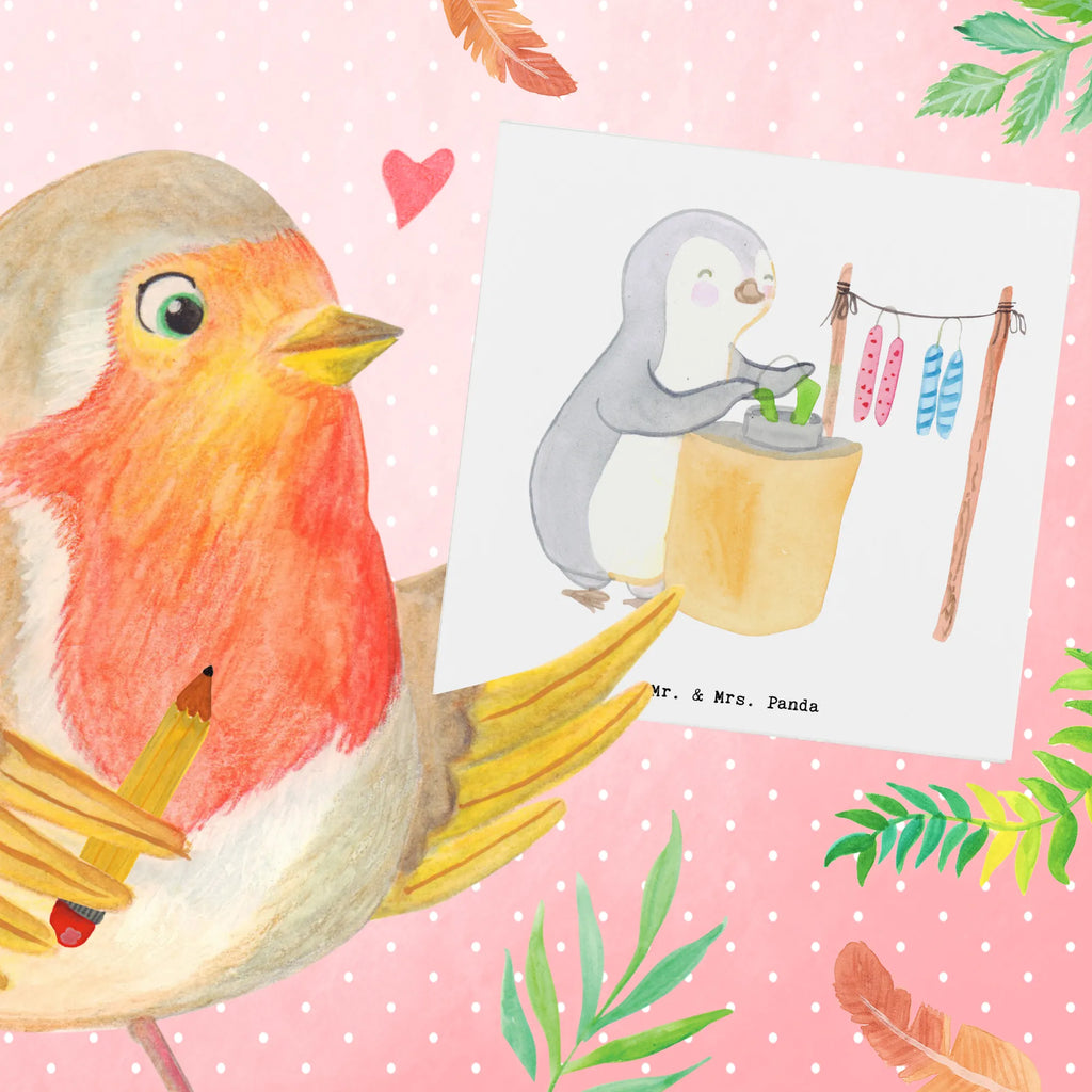 Deluxe Karte Pinguin Kerzenziehen Geburtstagskarte, Hochwertige Grußkarte, Grußkarte, Einladungskarte, Glückwunschkarte, Hochzeitskarte, Hochwertige Klappkarte, Karte, Klappkarte, Geschenk, Sport, Sportart, Hobby, Schenken, Danke, Dankeschön, Auszeichnung, Gewinn, Sportler, Kerzen ziehen. DIY, Kerzenziehen, Deko basteln