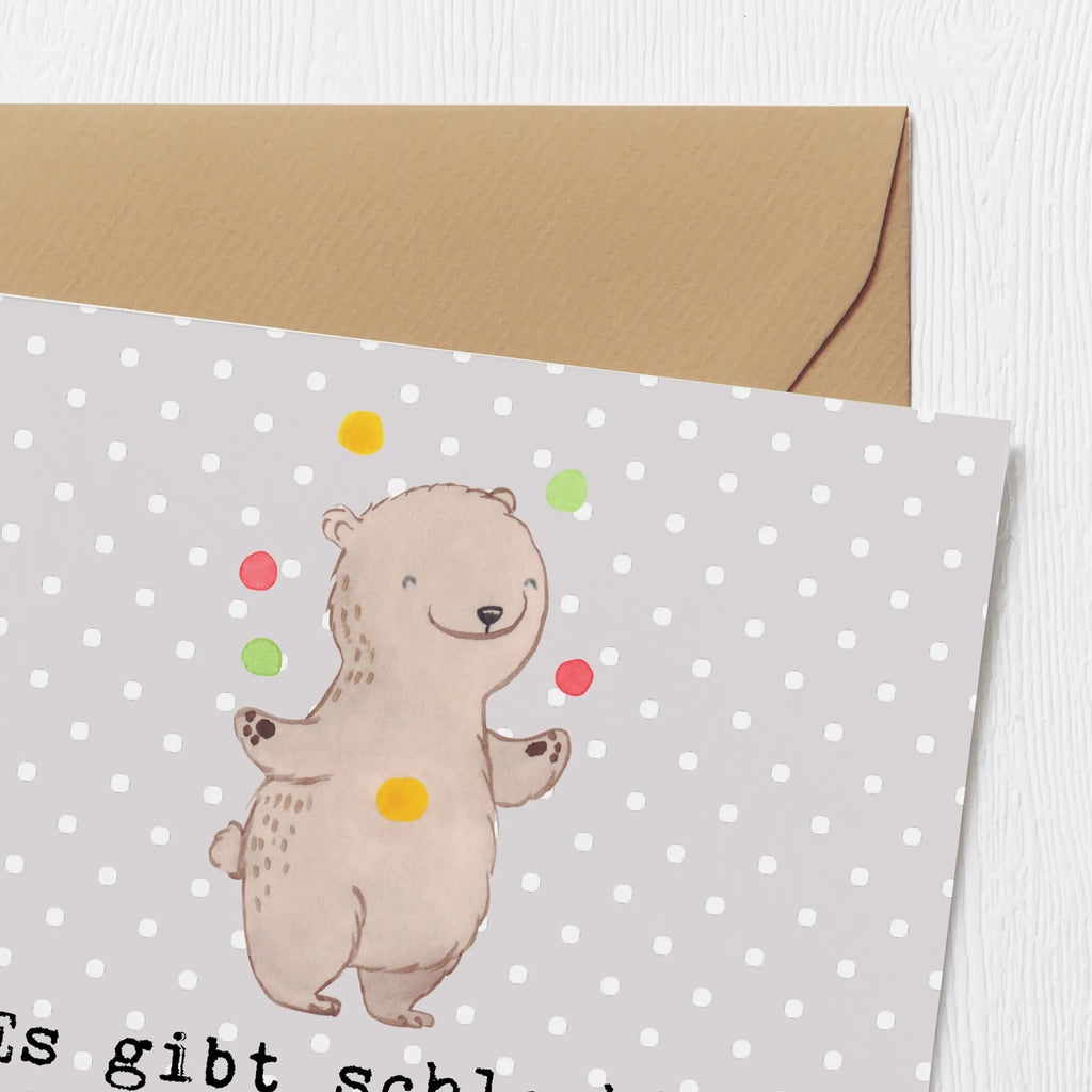 Deluxe Karte Bär Jonglieren Hochzeitskarte, Karte, Hochwertige Klappkarte, Klappkarte, Grußkarte, Einladungskarte, Geburtstagskarte, Glückwunschkarte, Hochwertige Grußkarte, Geschenk, Sport, Sportart, Hobby, Schenken, Danke, Dankeschön, Auszeichnung, Gewinn, Sportler, Jonglieren, Zirkus, Jongleur, Artistik