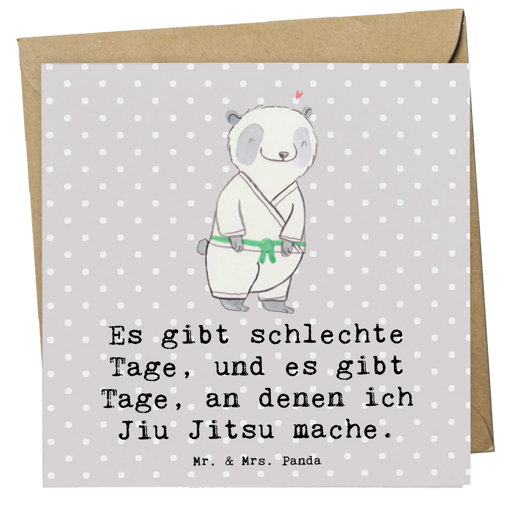 Deluxe Karte Panda Jiu Jitsu Geburtstagskarte, Karte, Grußkarte, Hochzeitskarte, Glückwunschkarte, Hochwertige Klappkarte, Einladungskarte, Klappkarte, Hochwertige Grußkarte, Geschenk, Sport, Sportart, Hobby, Schenken, Danke, Dankeschön, Auszeichnung, Gewinn, Sportler, Selbstverteidigung, japanische Kampfkunst, Jiu Jitsu