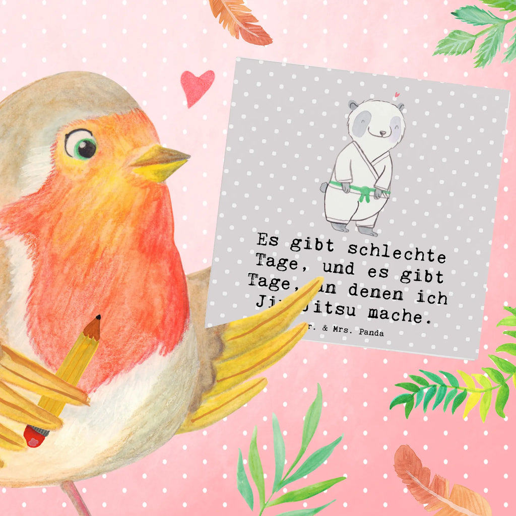 Deluxe Karte Panda Jiu Jitsu Geburtstagskarte, Karte, Grußkarte, Hochzeitskarte, Glückwunschkarte, Hochwertige Klappkarte, Einladungskarte, Klappkarte, Hochwertige Grußkarte, Geschenk, Sport, Sportart, Hobby, Schenken, Danke, Dankeschön, Auszeichnung, Gewinn, Sportler, Selbstverteidigung, japanische Kampfkunst, Jiu Jitsu