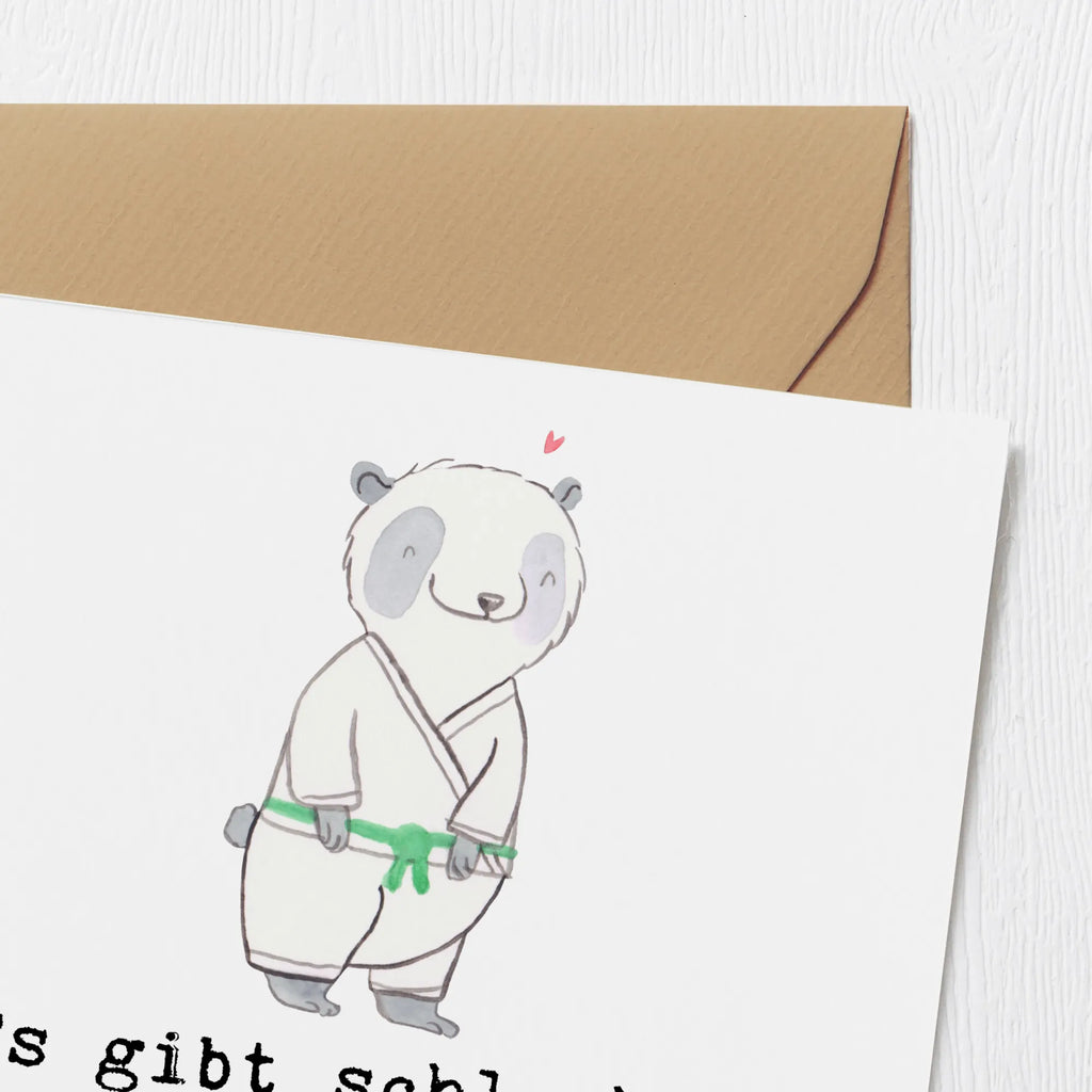 Deluxe Karte Panda Jiu Jitsu Geburtstagskarte, Karte, Grußkarte, Hochzeitskarte, Glückwunschkarte, Hochwertige Klappkarte, Einladungskarte, Klappkarte, Hochwertige Grußkarte, Geschenk, Sport, Sportart, Hobby, Schenken, Danke, Dankeschön, Auszeichnung, Gewinn, Sportler, Selbstverteidigung, japanische Kampfkunst, Jiu Jitsu