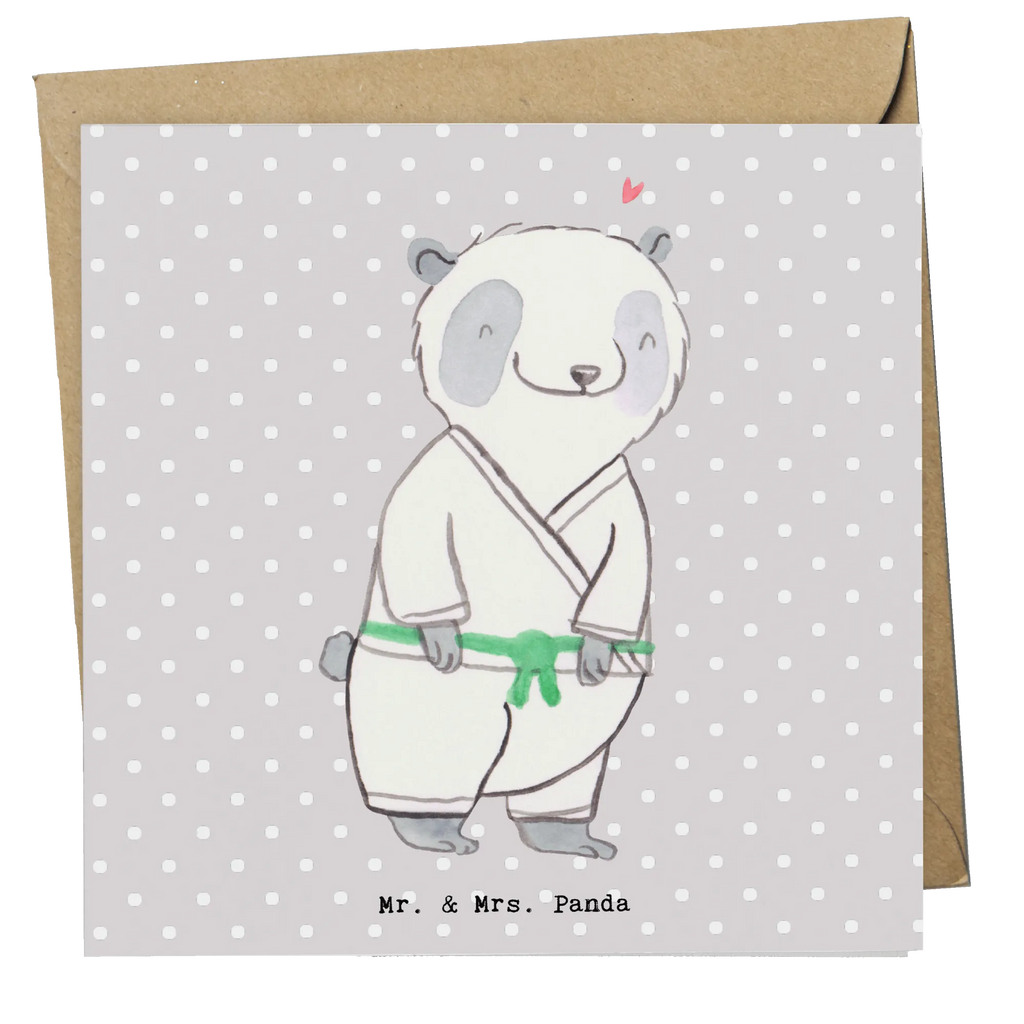 Deluxe Karte Panda Jiu Jitsu Geburtstagskarte, Karte, Grußkarte, Hochzeitskarte, Glückwunschkarte, Hochwertige Klappkarte, Einladungskarte, Klappkarte, Hochwertige Grußkarte, Geschenk, Sport, Sportart, Hobby, Schenken, Danke, Dankeschön, Auszeichnung, Gewinn, Sportler, Selbstverteidigung, japanische Kampfkunst, Jiu Jitsu